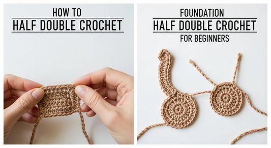 Learn How to Half Double Crochet and Foundation Half Double Crochet for Beginners