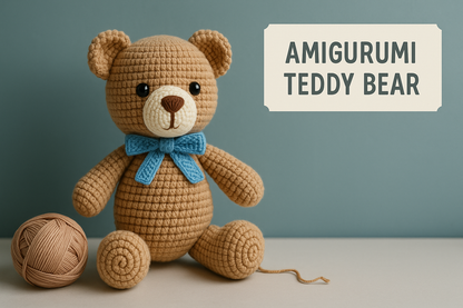 Beginner-Friendly Amigurumi Teddy Bear Crochet Pattern | Easy Step-by-Step PDF Download